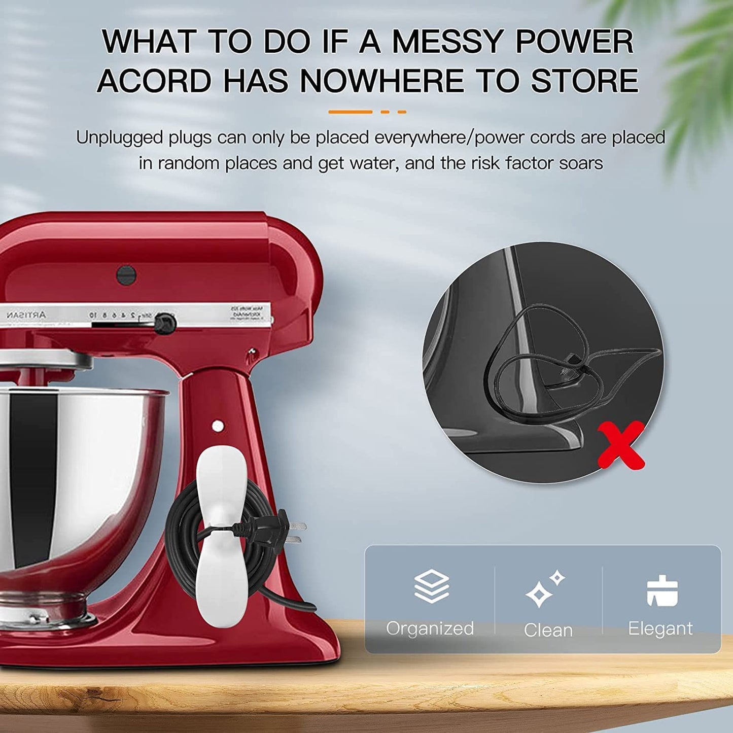 Universal Cord Organizer for Kitchen Appliances