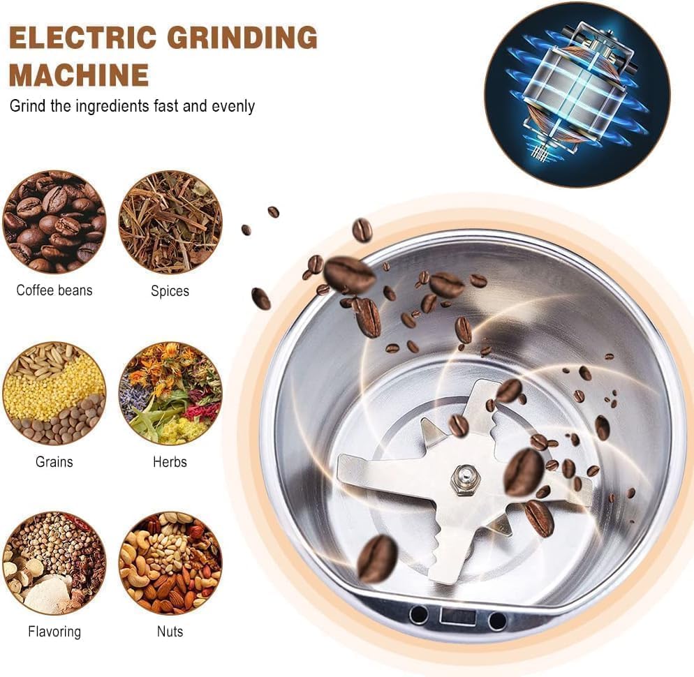 Electric Coffee & Masala Grinder – Small Size, Big Power!