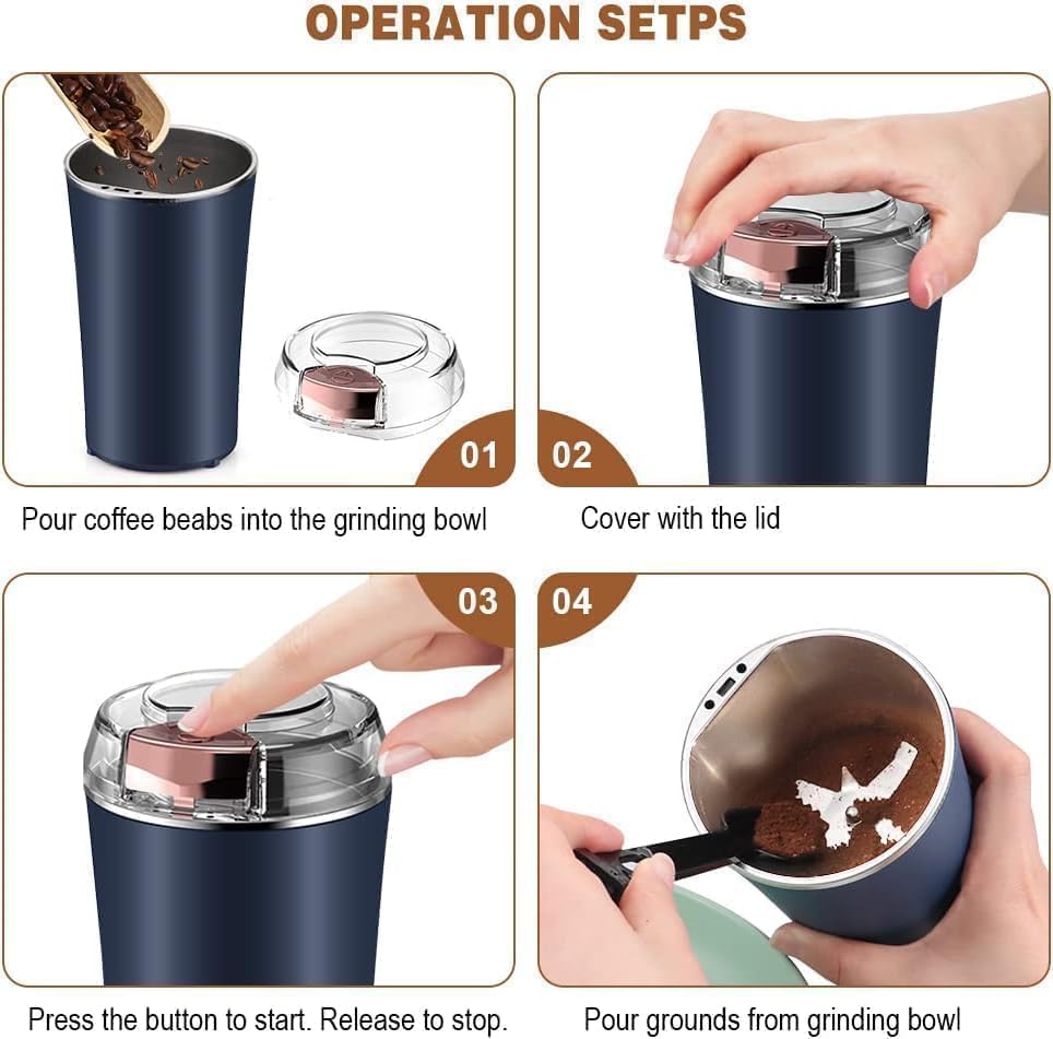 Electric Coffee & Masala Grinder – Small Size, Big Power!